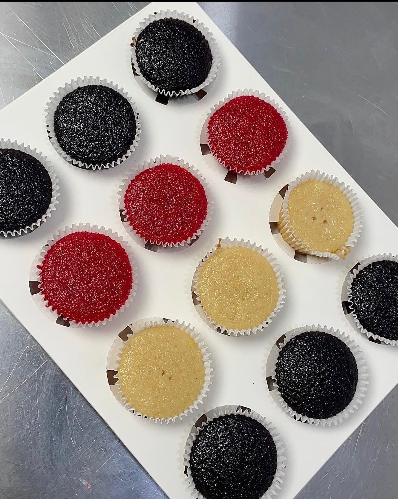 Colourful dessert cups